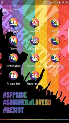 Rainbow flag Next SMS Skin android App screenshot 1