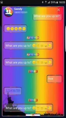 Rainbow flag Next SMS Skin android App screenshot 5